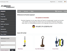 Tablet Screenshot of poseidon-angelsport.de